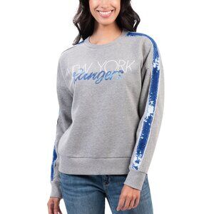 Women's G-III 4Her Penalty Box Pullover Sweatshirt, Rangers, Medium, NWT